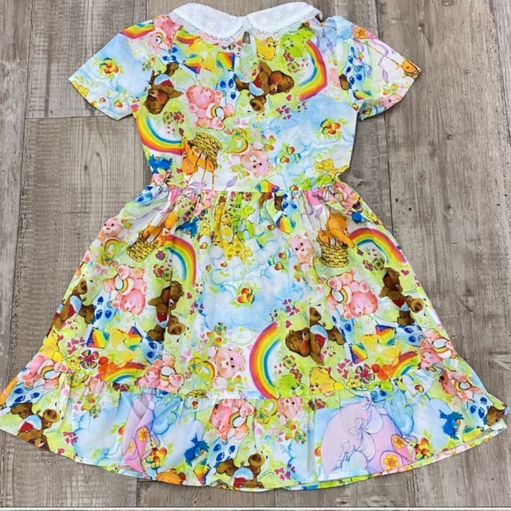 Iron Fist Juniors Spring Fling Carebears Short Sleeve Colorful Lace Dress,S/M/M - Picture 4 of 4